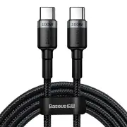 CafuLe Type-C to Type-C PD 2.0 100W Flash Charging Data Cable for Samsung Xiaomi Huawei