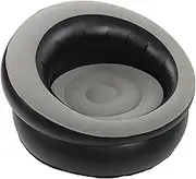 Inflatable Chair, Ergonomic Blow Up Couch Air Lazy Sofa Fast Inflation and Leakage Free, Flocking Inflatable Lounge Chair for Indoor and Outdoor Balcony, Backyard, Camping (Grey)