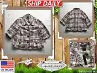 New Grace Elements Tweed Plaid Boucle Button Blazer Jacket Women Plus Size 16W