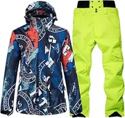 [Generic] Men's Colorful Ice Snow Suit Sets Snowboarding Clothing Ski Costumes Waterproof Winter Wear Jacket And Pant