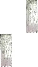Zerodeko 2pcs Privacy Window Sheer Drape Light Filtering Curtains for Bedroom Living Room Home Decor