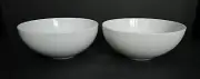2 Crate & Barrel Aspen Solid White Soup/Cereal/All Purpose Bowls 7" NWT