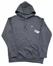 Volcom Hoodie Men Small Gray Fleece Sweatshirt Drawstring Pullover Sweater