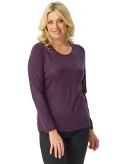 [Fella Hamilton] Hedrena Classic Long Sleeve Tee in Raisin