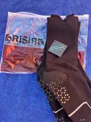 3 Pair Black BRISIRA Bamboo Coolmax Viscose Grip Socks for Woman Shoe Size 5-8