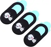 Angoily 3pcs Camera Privacy Cover Shield Webcam Front Slider Stickers Phones Lenses Cover Covers Cameras Computer Camera Phone Accessory Environmental Protection Material Plastic Black