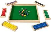 Shut The Box - Wooden Dice Challenge, Portable Boxed Dice Game | Family Fun Dice Activity, Interactive Counting Game for Family Night Camping Trips Coffee Table Team Building Holiday Gatherings