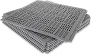 9 Pack 12" x 12" Modular Interlocking Cushion, Interlocking Drainage Floor Mats, Non-Slip Rubber Floor Tiles, Splicing Drainage Mats for Deck, Shower, Kitchen, Drain Pool, Bathroom