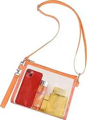Clear Crossbody Purse Bag Stadium Approved Clear Tote Bag for Work Concert Sports