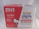 Hello Kitty Pyrex Box Set 6 pieces (3 Bowls) New in Box