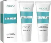 1/2 Protein Correcting Hair Straightening Cream, Silk & Gloss Hair Straightening Cream, 60ml Nourishing Fast Smoothing Hair Straightener Lotion for All Hair Types