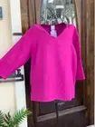 LT10V Violet Small NWT Match Point Linen Shirt Blouse Top Flax NEW Pink
