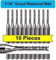 1/16" Grout Removal Bit Tool for Dremel & Rotozip Premium Carbide (TEN Pieces)