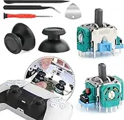 RongZy 2PCS Analog Stick Compatible with Play Station 5 PS5 Analog Thumb Stick 3D Joystick Replacement Electromagnetic Joystick Module for PS5 Game Controller