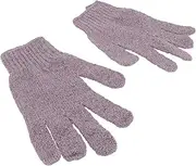 Baluue Body Brush Glove Bath Glove Exfoliating Bath Mitten for Men Women Shower Sauna Scrubber Mitt 1 Pair Purple