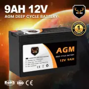 MOBI 9AH 12V AGM Deep Cycle Battery Camping Marine 4x4 4WD Solar Power Bank