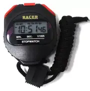 Racer Stopwatch with Alarm Handheld LCD Digital Professional Timer Sports