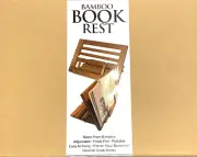 Book Rest/Holder Bamboo Portable Adjustable Cook Books/Reading