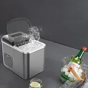 1.3L Countertop Ice Cube Maker, APP Professional Ice Maker Machine with EPS Insulation Layer and LCD Touch Screen, 9 Pieces/4-6min and 27 Pounds/Day Ice Production, Not Easy to Melt, for Home