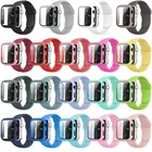 Silicone Watch Band Strap With Case For Apple Watch Series 8 7 41mm 45mm S7 S8