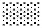X MARK Xs Cross Shape Pattern Design 7.5 x 11 Stencil Plastic Sheet NEW S411