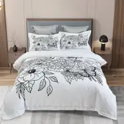 Fabric Fantastic King Size Viene Floral Quilt/Doona/Duvet Cover Set