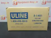 Uline S-1451 Open Top 14"X24" Pole Clear Shipping Bags Case of 1000