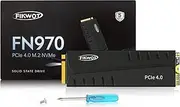 FN970 4TB SSD NVMe, PS5 SSD with Heatsink and DRAM, Up to 7400MB/s, M.2 2280 PCIe Gen4x4 Internal Solid State Drives Compatible with PS5, PC Desktop