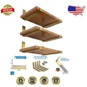 6 Pack 12-Inch Heavy Duty J Shelf Bracket – Max Load 160 lbs, Sleek Black Finish