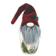 Stony Creek Decorative Lighted Glass Gnome with Red Dotted Hat 7" Vase SSG05A