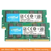 CRUCIAL DDR4 8GB 2400 PC4-19200 Laptop Notebook Memory RAM SODIMM 2x 8G 2400 MHZ
