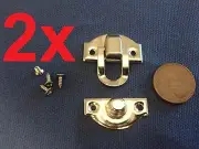 2 Sets ----- Chest Box Trunk Trinket Tool Latch Clasp Chrome Toggle Latch c9