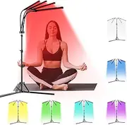 Red Light Therapy for Body, 7 Colors LED Red Light Therapy Lamp with Stand Timer, Deep Red Light Therapy Device for Face