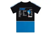 Sonic The Hedgehog Boys Gaming Statistics T-Shirt (Black/Blue/White) - UTNS6093