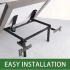 Headboard Mounting Brackets Black Sturdy Construction for Metal Bed Frame