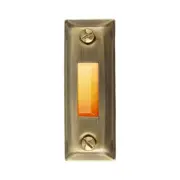 Antique Brass Finish Door Bell Push Button with Vintage Lighted Design