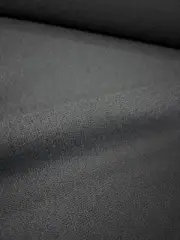 1.875 yds Knoll Hopsack Charcoal Gray Mid Century Modern Wool Upholstery Fabric