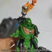 Premium 1/18 Green Man Head Sculpt For 3.75" Joytoy Warhammer 40k Figure