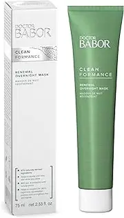 Doctor BABOR Cleanformation Renewal Overnight Mask, Rich Face Mask for All Skin, Cream Mask with Pre/Probiotics, Vegan Formula, 1 x 75 ml