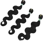CALLARON 3Pcs Body Wave Hair Extensions Synthetic Bundles for Women Versatile Fake Body Wave Wig for Daily Use Parties Weddings and More Style Wash and Dye Like Real Hair