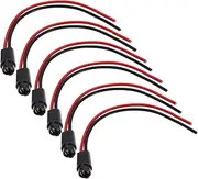 6Pcs T5 Wired LED Light Bulb Socket Holder Light Bulb Socket Lamp Extension Holder Accessories for Cars Bikes Trucks Trailers DC 12V 11cm