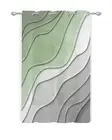 Sage Green Grey Ombre Sheer Curtains for Bedroom/Living Room, Modern Geometri...