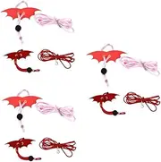 BESPORTBLE 3sets Reptile Harness Leash Lizard Leash Rope Small Animal Harness Adjustable Wing Type Pet Outdoor Accessory S/m 2pcs*3