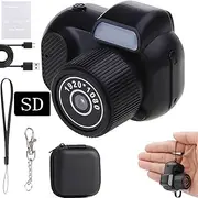 Zoomu Mini Camera Keychain, Mini Keychain Camera, 1080p HD Nostalgic Retro Keychain Cameras with Sd Card, USB Charging, Perfect for Capturing Everyday Memories，Suitable Record Lovers (16G)