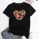 圣誕愛心Christmas純棉女T恤S-5XL Women T-shirt Ladies tshirt