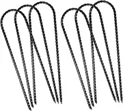 Trampolines Wind Stakes Heavy Duty U Shape Trampoline Stakes Ground Anchors Stakes with End for Camping Tent Trampoline