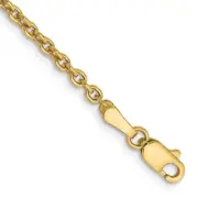 14K 9 inch 2.2mm Forzantine Cable Anklet Bracelet