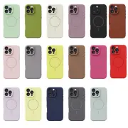 For iPhone 16e 16 Pro Max 15 14 13 Shockproof Liquid Silicone MagSafe Case Cover