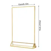 Acrylic Wedding Table Number Holder Stand with Gold Borders Picture Frames Sign
