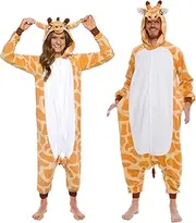 [Funziez!] Unisex Adult Pajamas - Plush One Piece Cosplay Giraffe Animal Costume